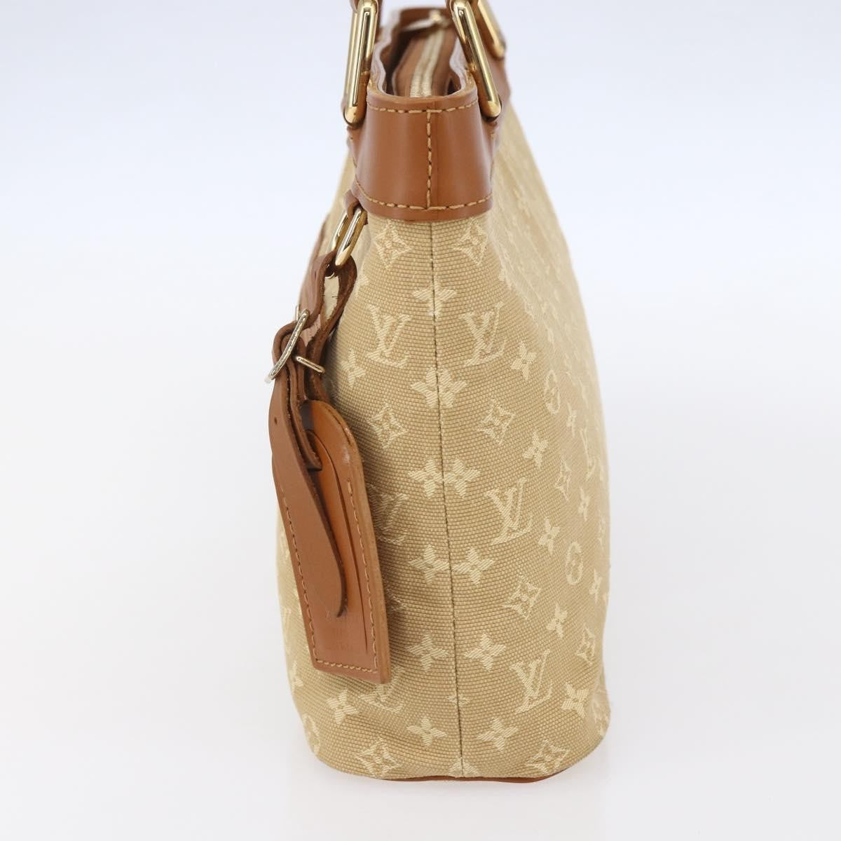 Louis Vuitton Lucille Handbag Mini Lin, BEIGE, CANVAS, Handbag