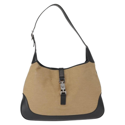 Gucci Vintage Jackie Handbag Canvas, BEIGE, CANVAS, Shoulder bag