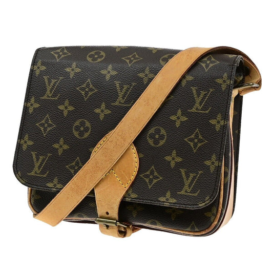 Louis Vuitton Cartouchiere Handbag Monogram Canvas, BROWN, CANVAS, Shoulder bag