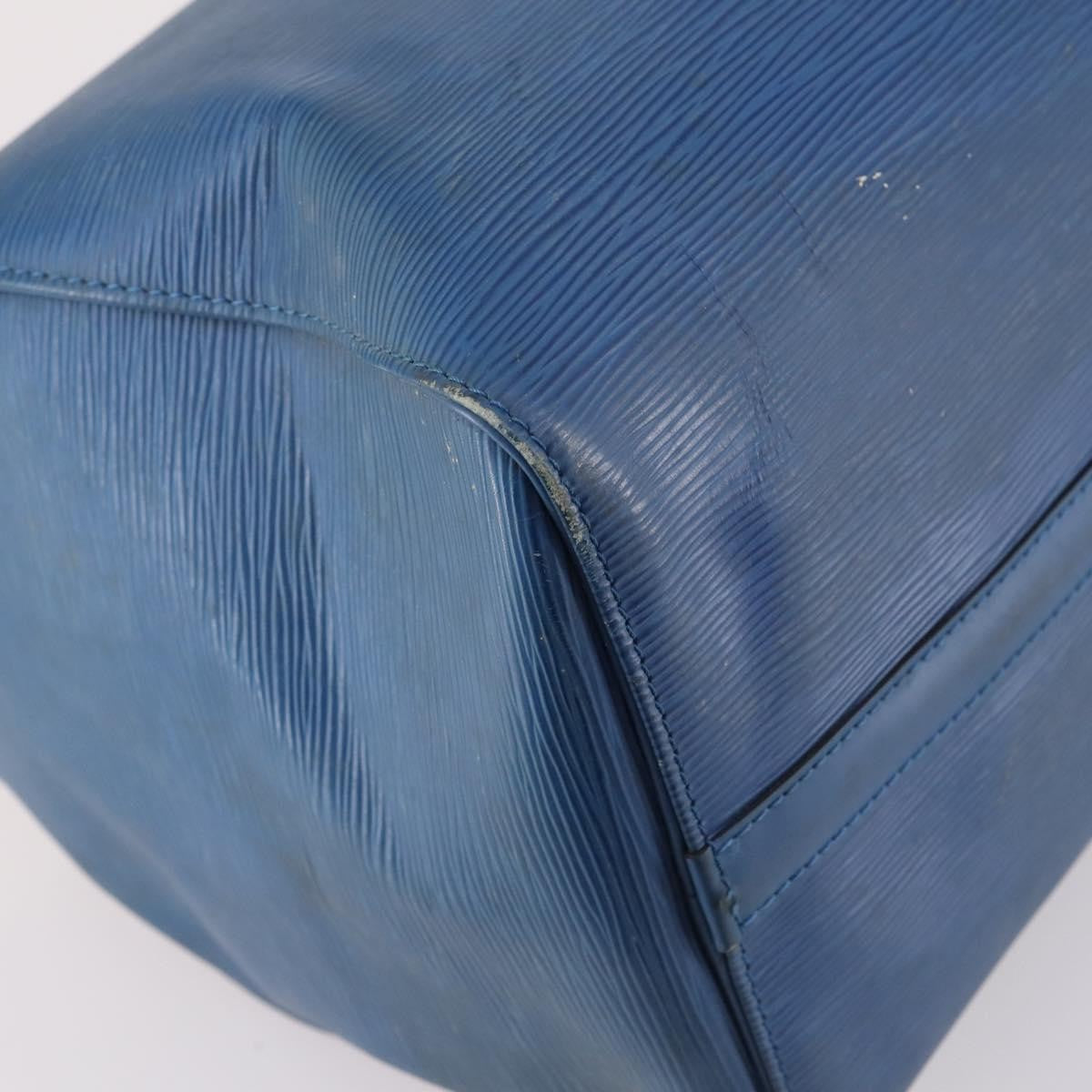 Louis Vuitton Keepall Bag Epi Leather, BLUE, LEATHER, Travel bag