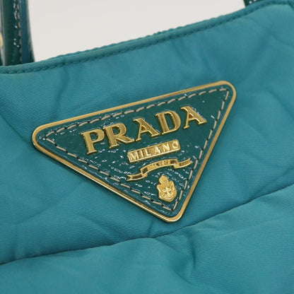 Prada Convertible Tote Quilted Tessuto, TURQUOISE, NYLON, Handbag