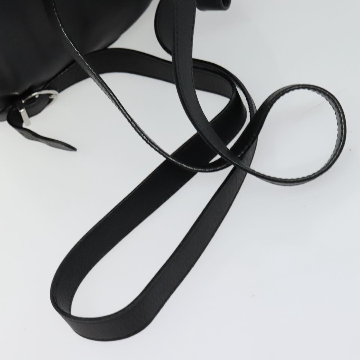 Salvatore Ferragamo Gancini Flap Drawstring Backpack Leather, BLACK, LEATHER, Backpack