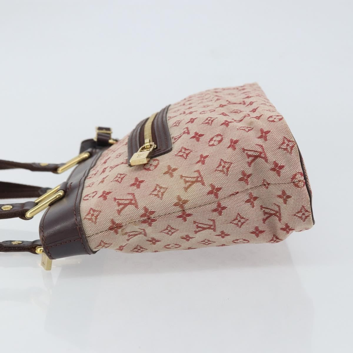 Louis Vuitton Lucille Handbag Mini Lin, RED, CANVAS, Handbag