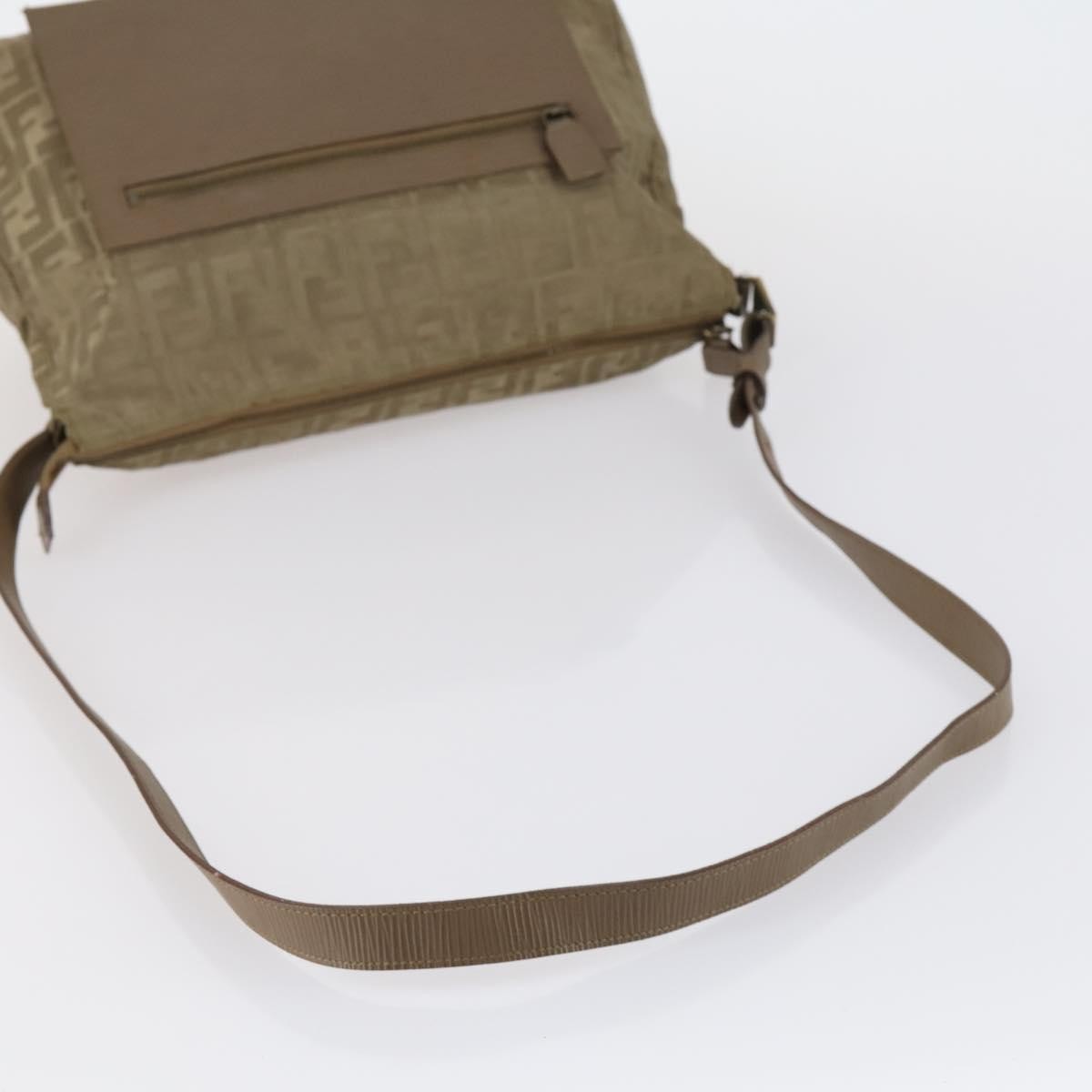 Fendi Logo Zucca Shoulder Bag Zucca, BEIGE, NYLON, Shoulder bag