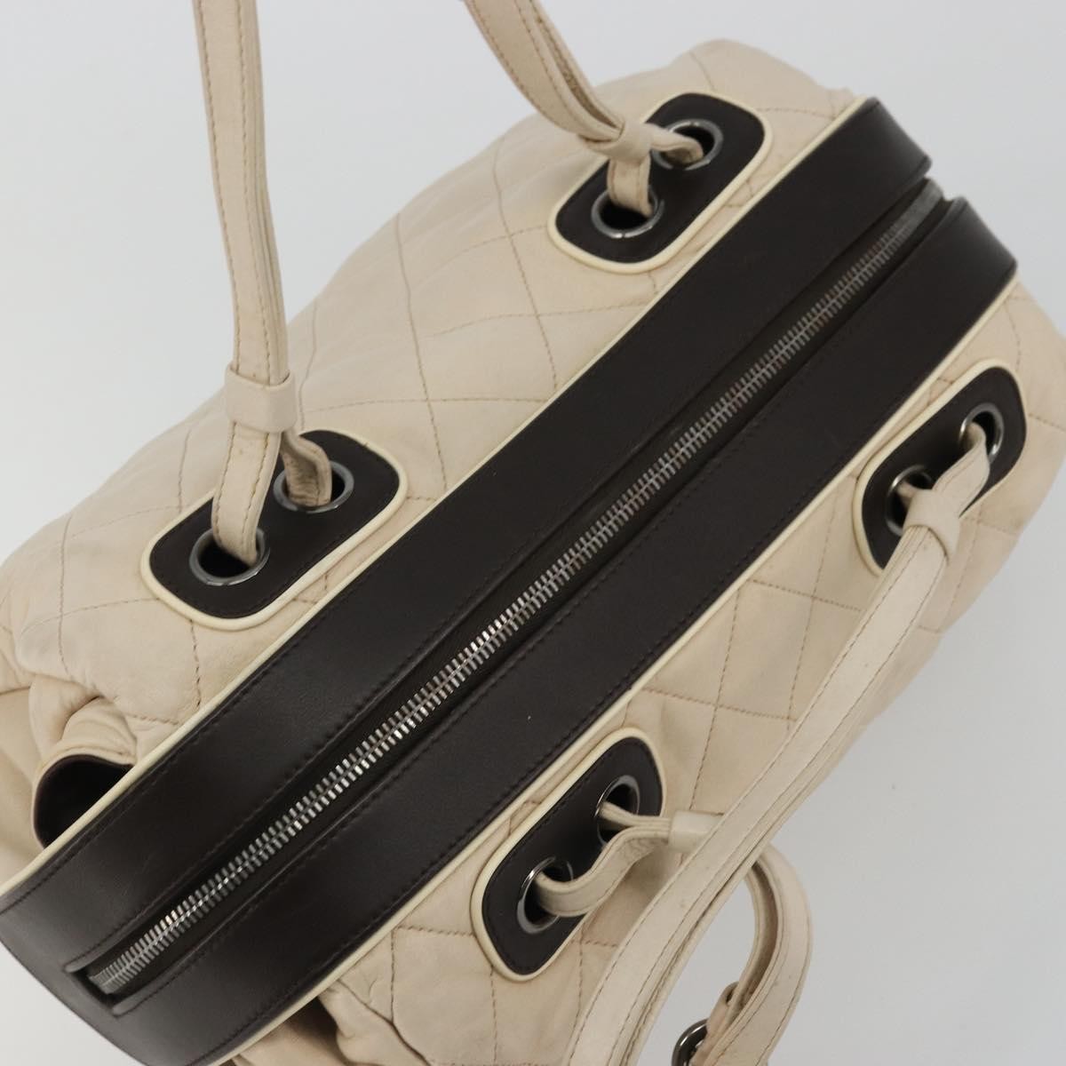 Chanel Matelassé Lambskin leather, Neutral, Leather, Handbag