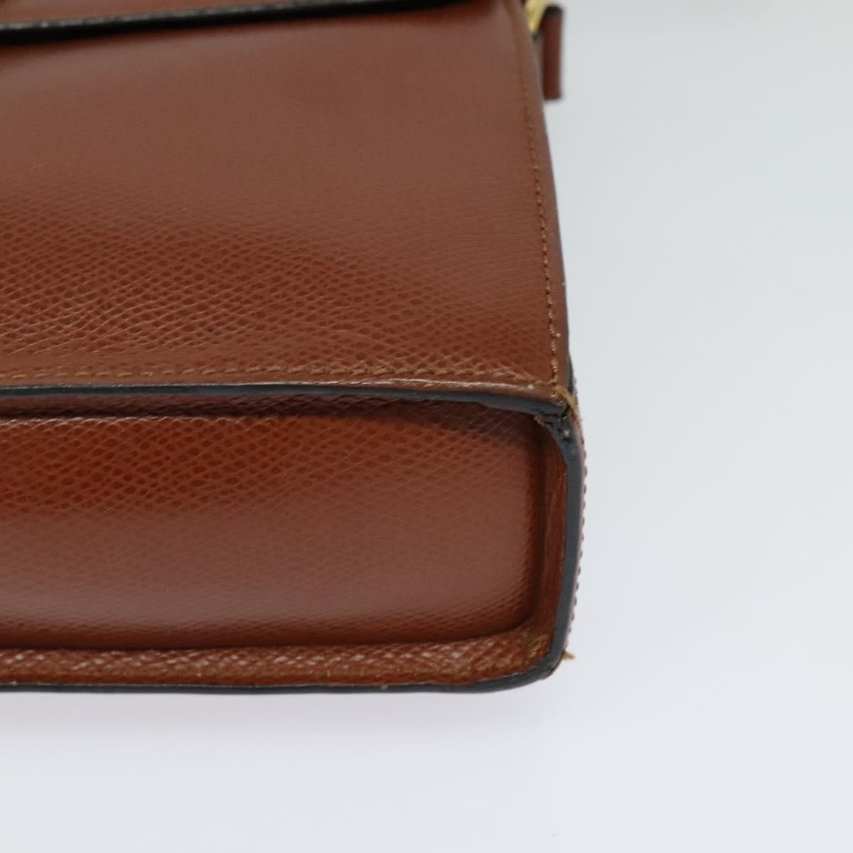 Celine Flap Shoulder Bag Leather, BROWN, LEATHER, Shoulder bag