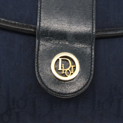 Christian Dior Vintage Trotter Shoulder Bag Canvas, NAVY, CANVAS, Shoulder bag
