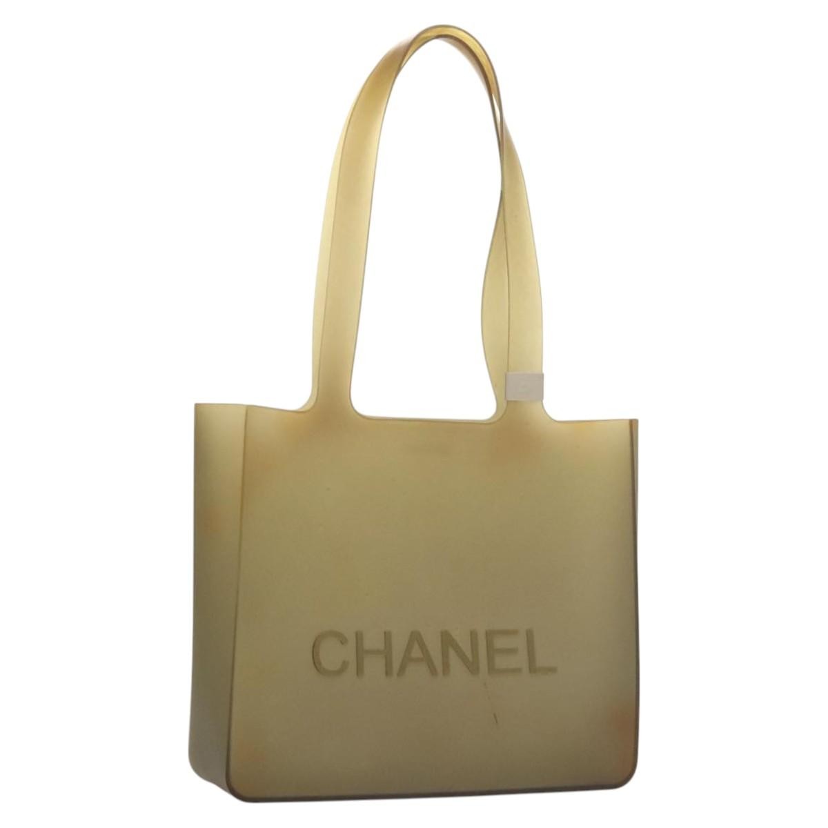 Chanel Tote Terry Cloth, KHAKI, RUBBER, Tote bag