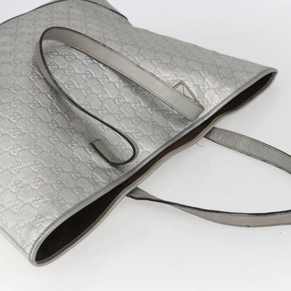 Gucci Plus Tote Guccissima Leather, SILVER, LEATHER, Tote bag
