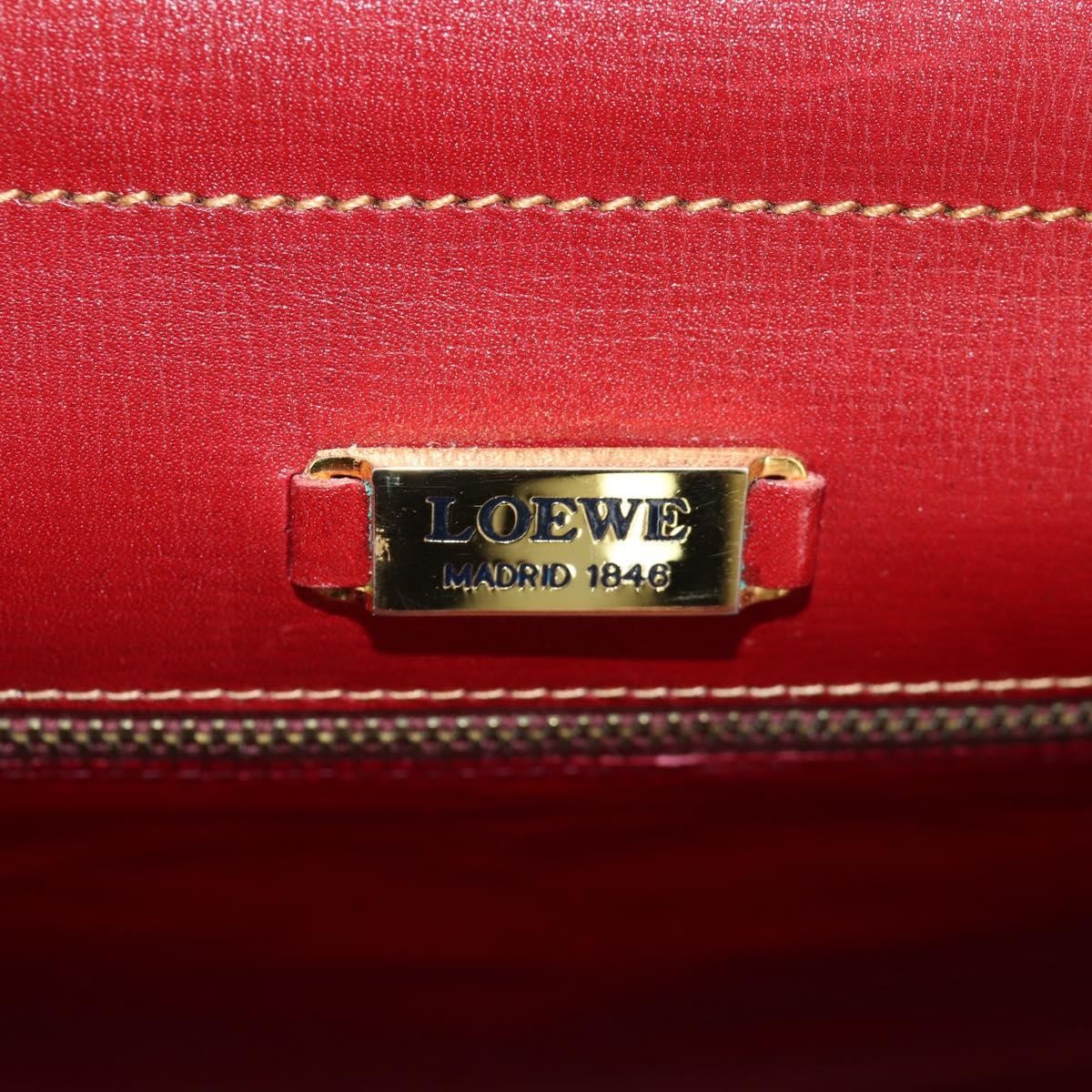 Loewe Leather Briefcase Leather, RED, LEATHER, Briefcase