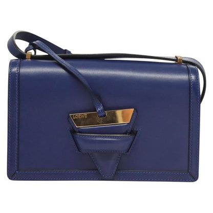 Loewe Barcelona Shoulder Bag Leather, BLUE, LEATHER, Shoulder bag