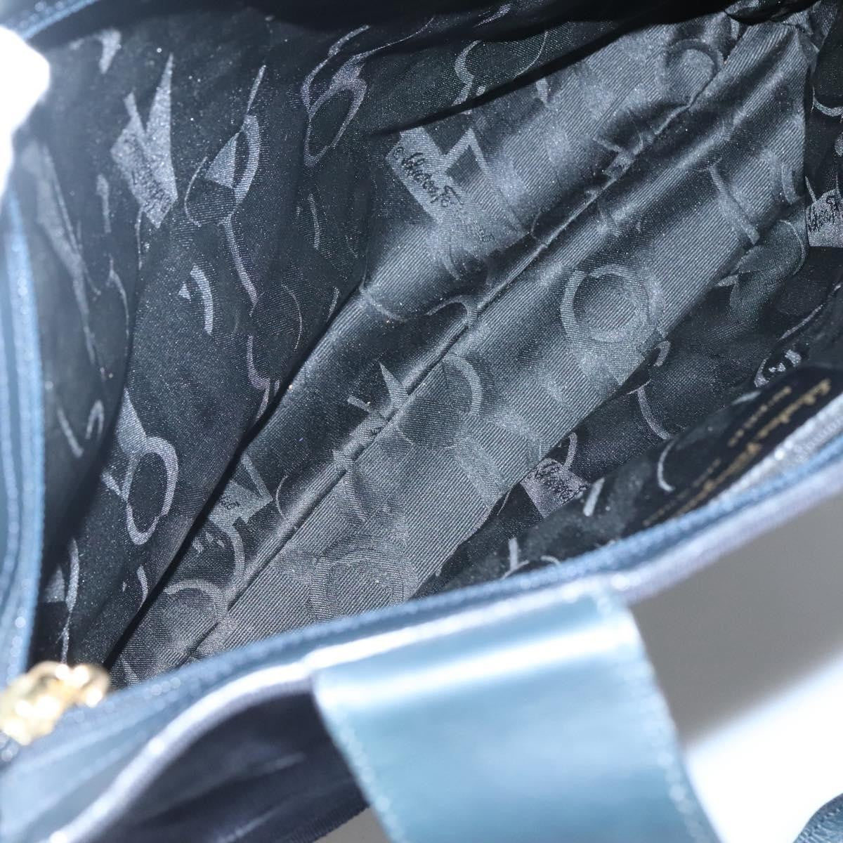 Salvatore Ferragamo Vala tote Canvas, NAVY, CANVAS, Tote bag