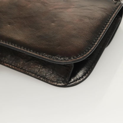 Valentino Garavani Glam Lock Shoulder Bag Leather, BROWN, LEATHER, Shoulder bag