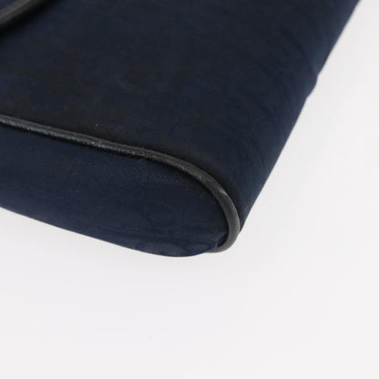 Christian Dior Vintage Trotter Shoulder Bag Canvas, NAVY, CANVAS, Shoulder bag