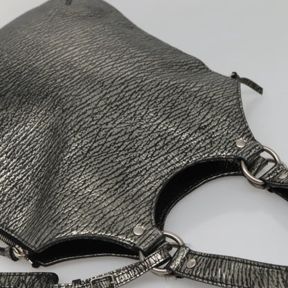 Saint Laurent Tribute Tote Leather, SILVER, LEATHER, Shoulder bag