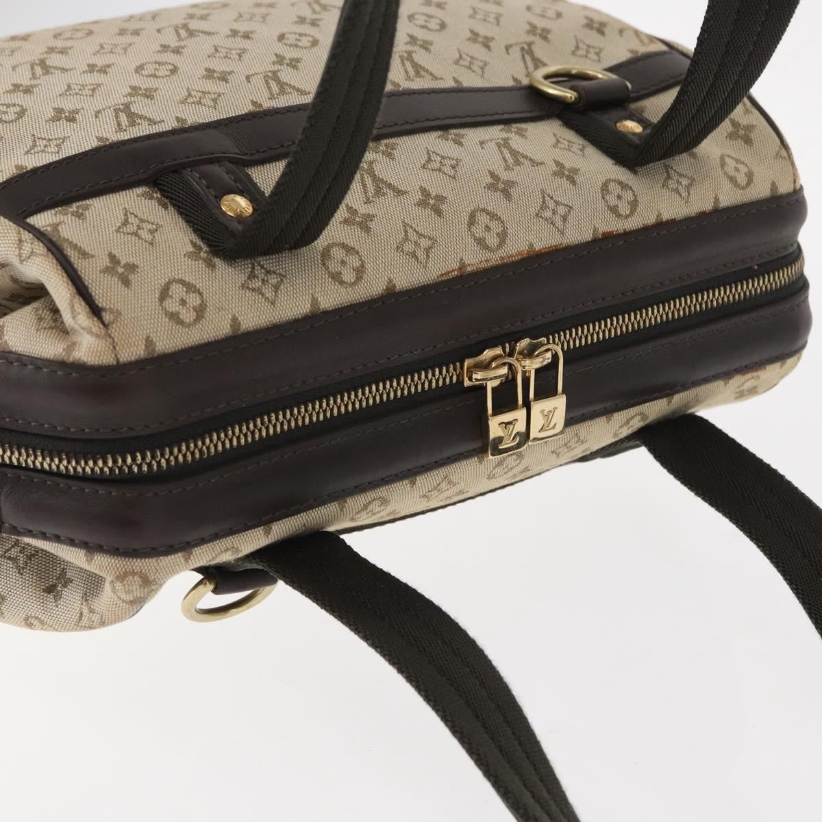 Louis Vuitton Josephine Handbag Mini Lin, KHAKI, CANVAS, Handbag
