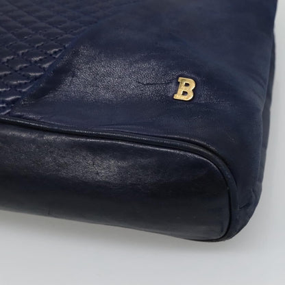 Bally Vintage Shoulder Bag Leather, NAVY, LEATHER, Shoulder bag