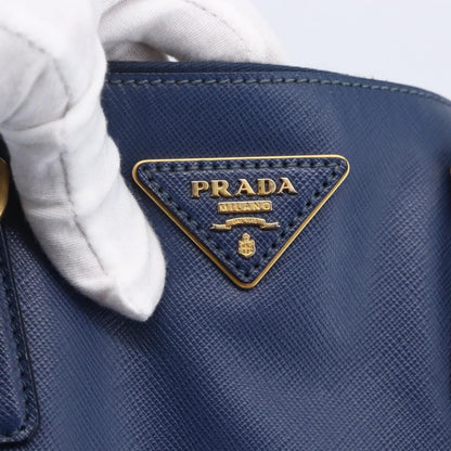 Prada Galleria Double Zip Tote Saffiano Leather, BLUE, LEATHER, Tote bag