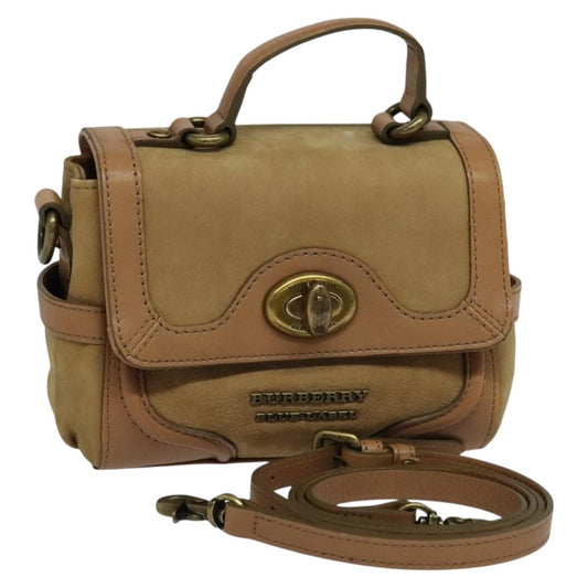 Burberry Blue Label Handbag Suede, BEIGE, SUEDE, Handbag
