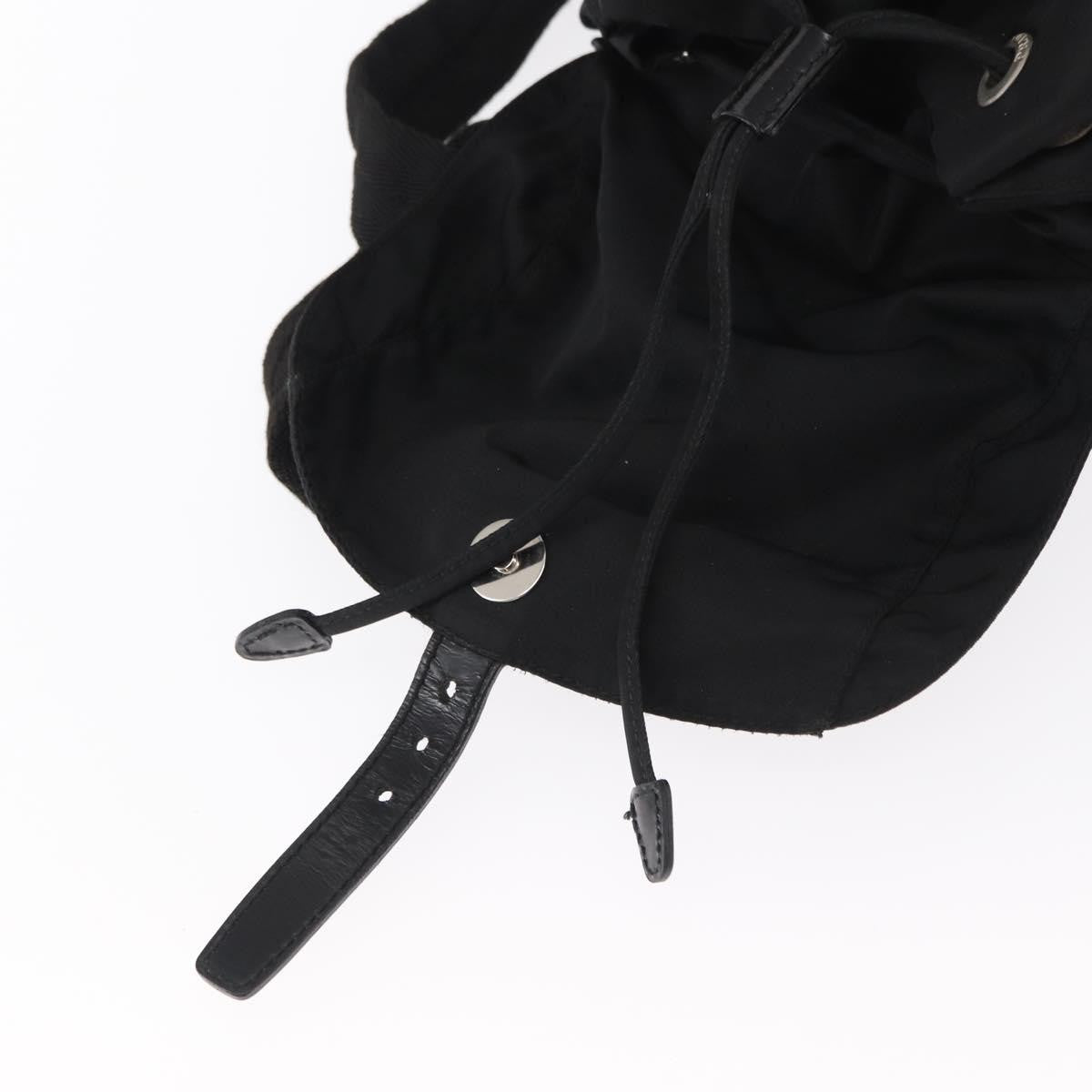 Prada Vela Double Front Pocket Backpack Tessuto with Saffiano Leather, BLACK, NYLON, Backpack