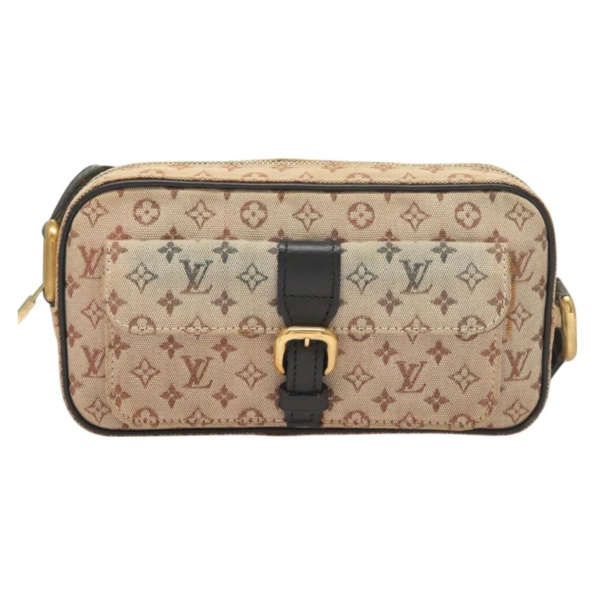 Louis Vuitton Juliette Crossbody Bag Mini Lin, BLUE, CANVAS, Shoulder bag