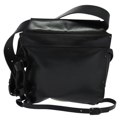 Bottega Veneta Utility Waist Bag Leather with Intrecciato, BLACK, LEATHER, Shoulder bag