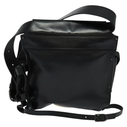 Bottega Veneta Utility Waist Bag Leather with Intrecciato, BLACK, LEATHER, Shoulder bag