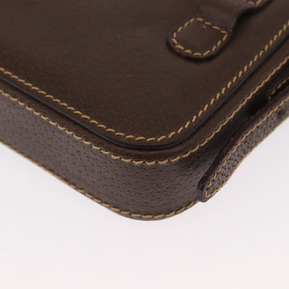 Gucci Cigarette case Shoulder bag Leather, BROWN, LEATHER, Clutche & pouche