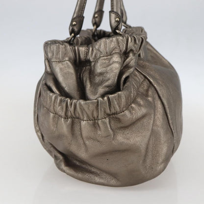 Salvatore Ferragamo Vala Handbag Leather, GOLD, LEATHER, Handbag