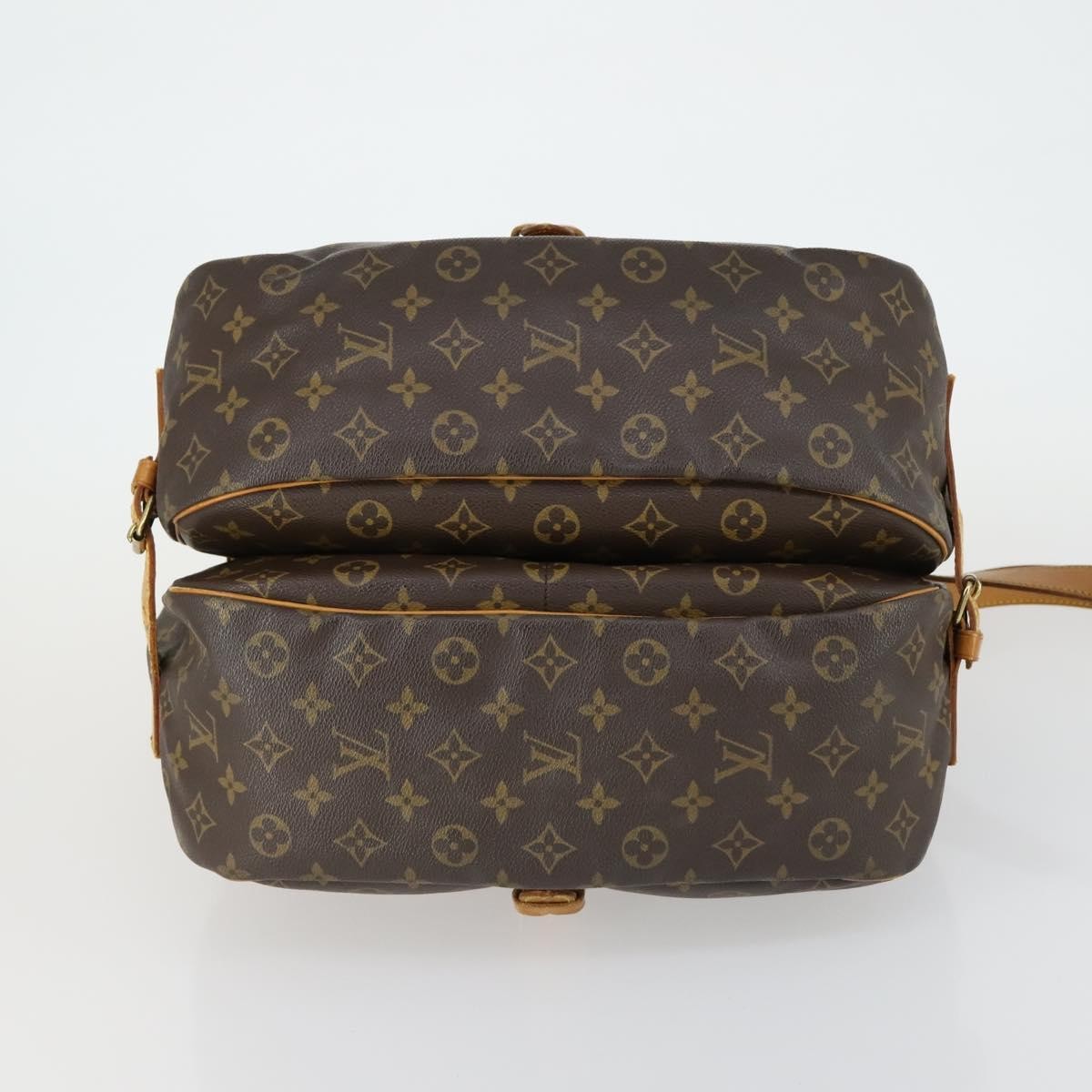 Louis Vuitton Saumur Handbag Monogram Canvas, BROWN, CANVAS, Shoulder bag