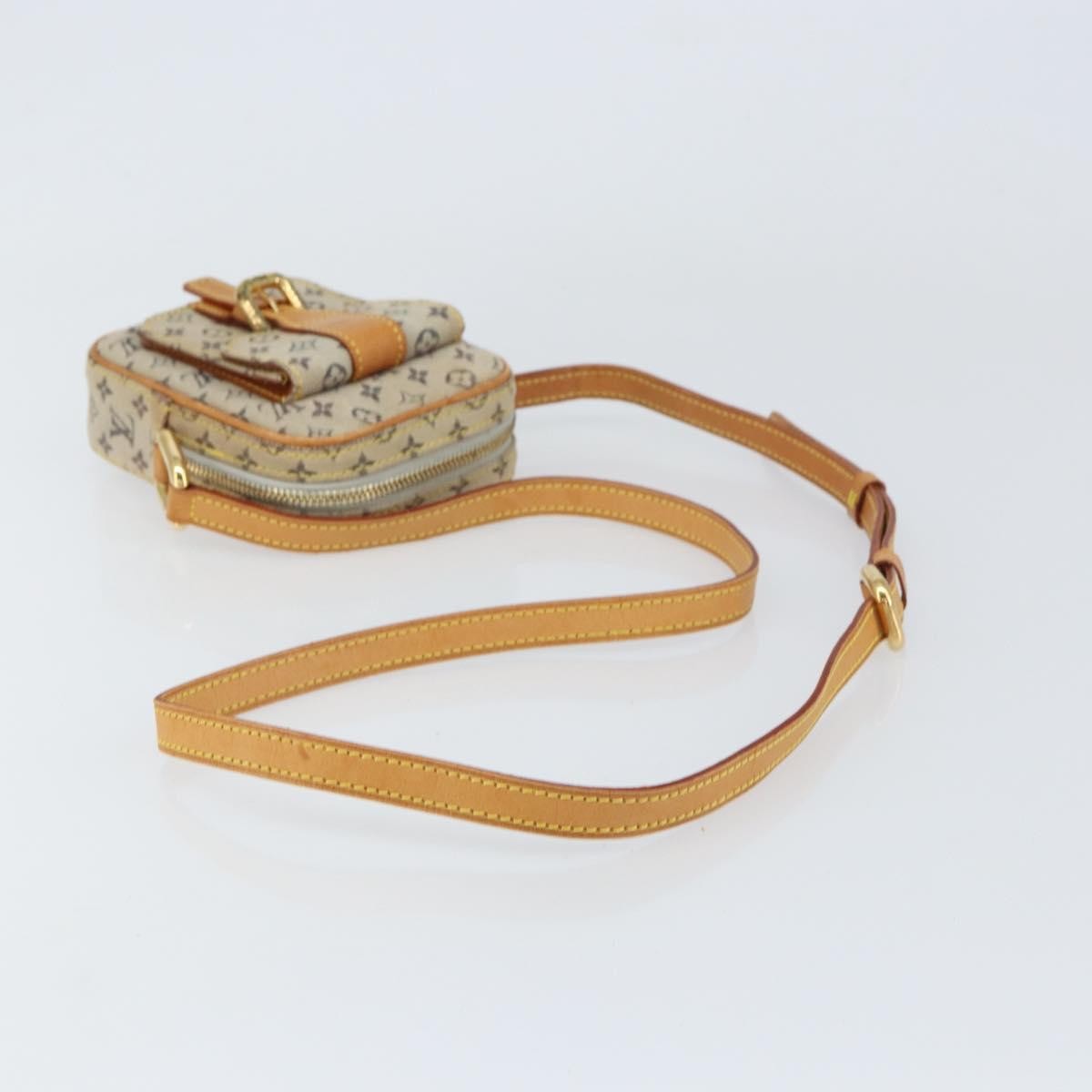 Louis Vuitton Juliette Crossbody Bag Mini Lin, BLUE, CANVAS, Shoulder bag