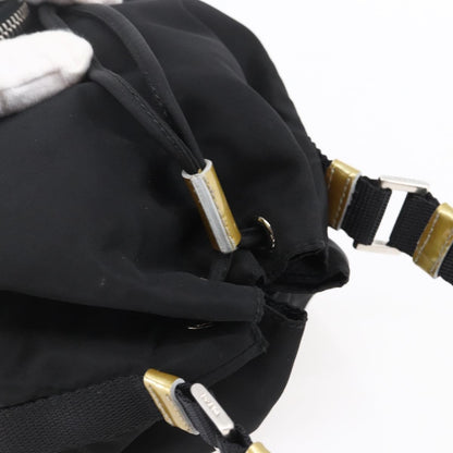 Prada Duet Drawstring Bucket Bag Tessuto, BLACK, NYLON, Handbag