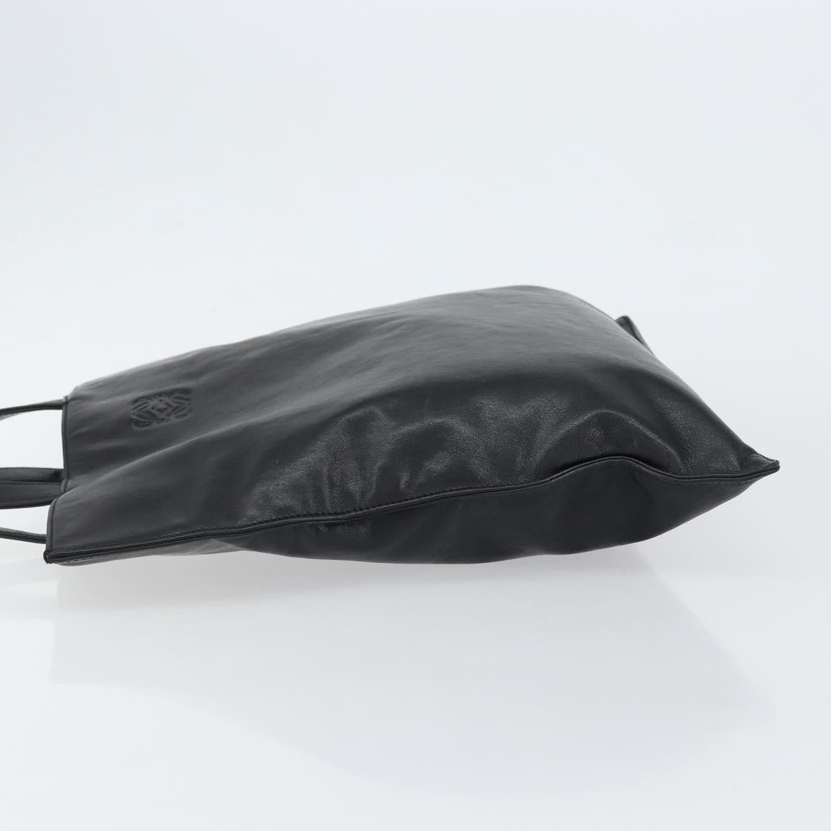 Loewe Vintage Anagram Tote Leather, BLACK, LEATHER, Tote bag