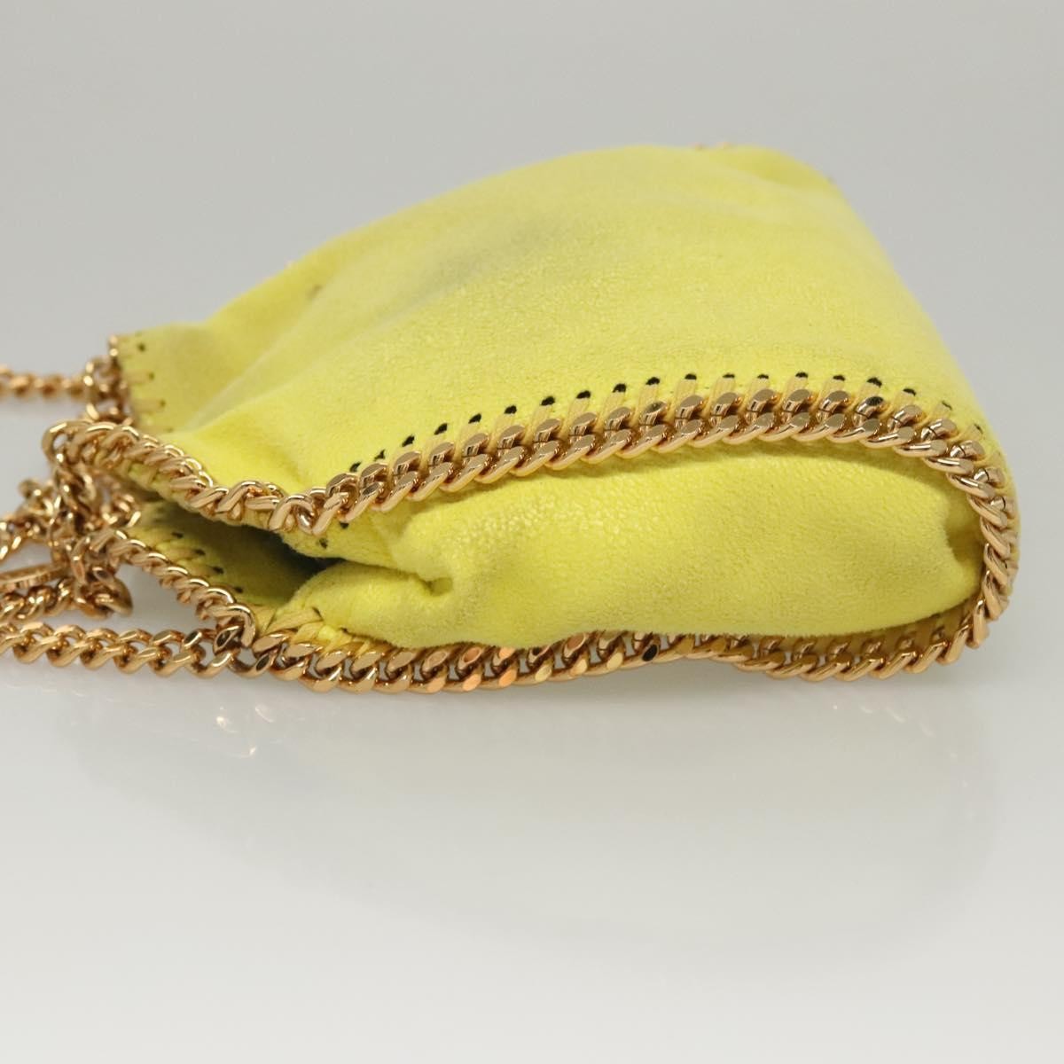 Stella McCartney Falabella Fold Over Crossbody Bag Suede, YELLOW, SUEDE, Crossbody bag