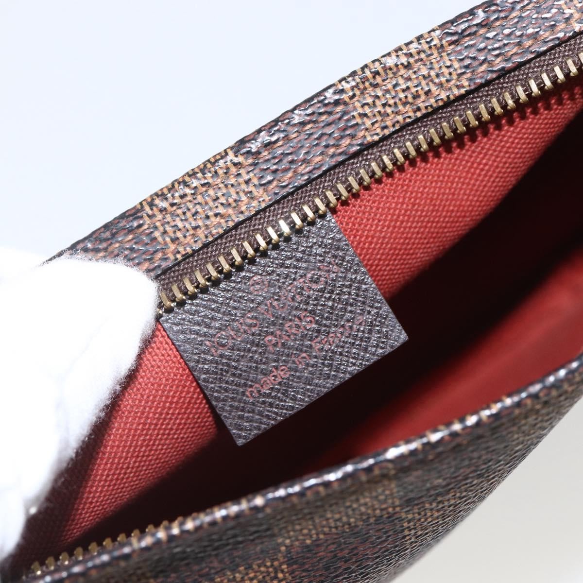 Louis Vuitton Trousse Make Up Bag Damier Canvas, BROWN, CANVAS, Clutche & pouche