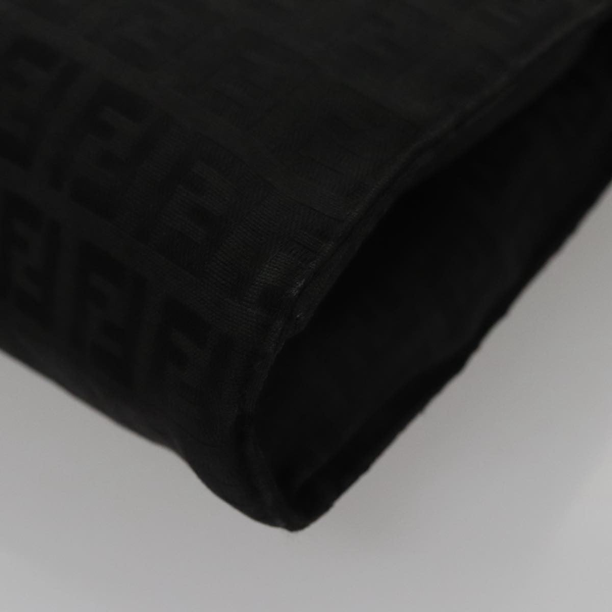 Fendi FF Logo Pouch Canvas, BLACK, CANVAS, Clutche & pouche