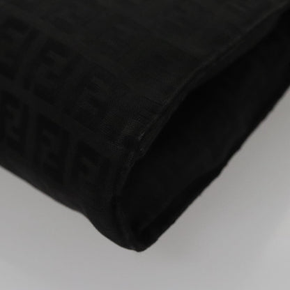 Fendi FF Logo Pouch Canvas, BLACK, CANVAS, Clutche & pouche