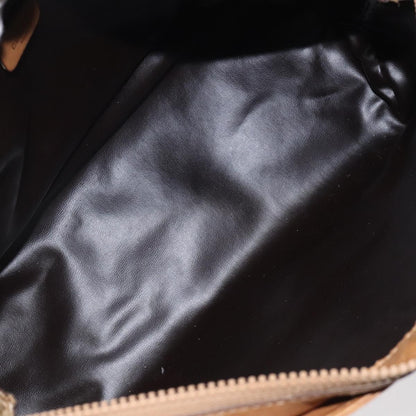 Celine Macadam Handbag Macadam with leather, BEIGE, CANVAS, Handbag