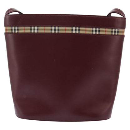 Burberry Shoulder Bag Leather, BURGUNDY, LEATHER, Shoulder bag