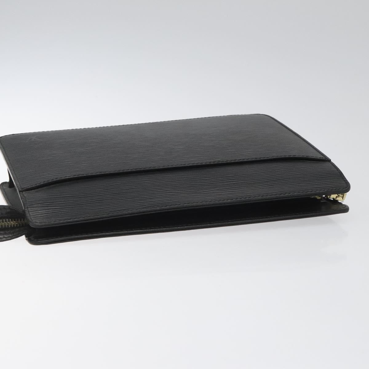 Louis Vuitton Pochette Homme Epi Leather, BLACK, LEATHER, Clutche & pouche