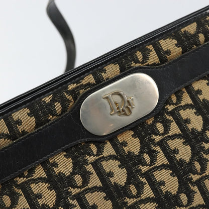 Christian Dior Vintage Trotter Shoulder Bag Canvas, NAVY, CANVAS, Shoulder bag