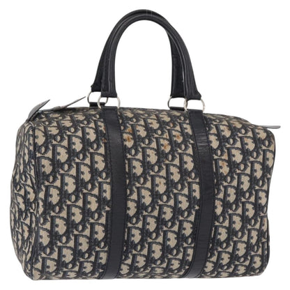 Christian Dior Vintage Trotter Boston Bag Canvas, NAVY, CANVAS, Travel bag