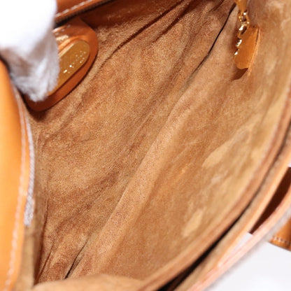 Gucci Vintage Flap Crossbody Bag Leather, BROWN, LEATHER, Shoulder bag