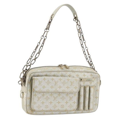 Louis Vuitton McKenna Shoulder Bag Mini Lin, SILVER, CANVAS, Shoulder bag