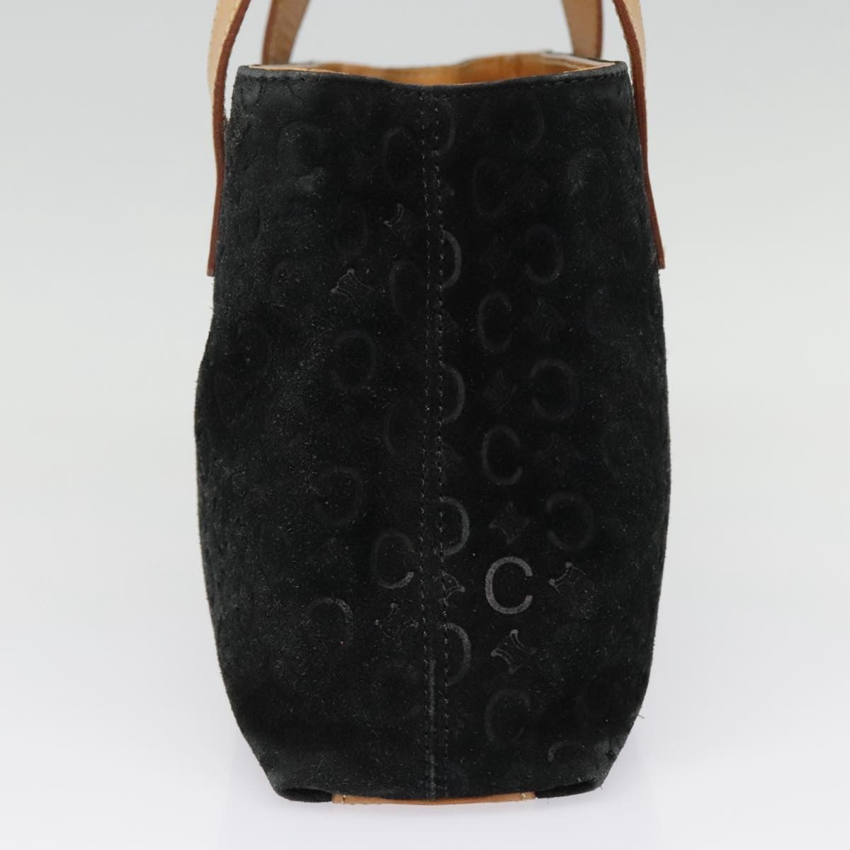 Celine Vintage Macadam Handbag Canvas, BLACK, CANVAS, Handbag