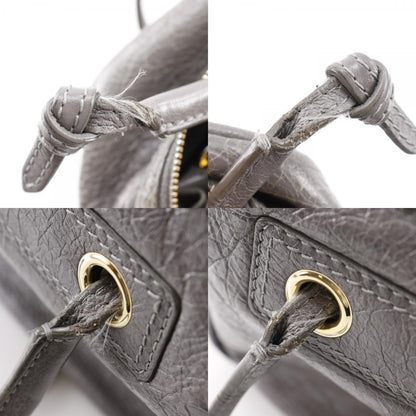 Balenciaga Blanket Square Bag Leather, GRAY, LEATHER, Handbag