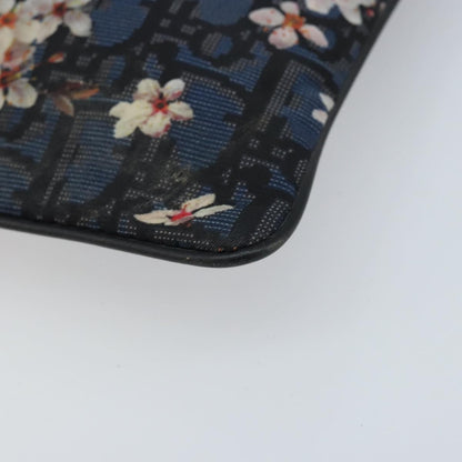 Christian Dior Diorama Clutch Satin, Navy, Canvas, Clutch