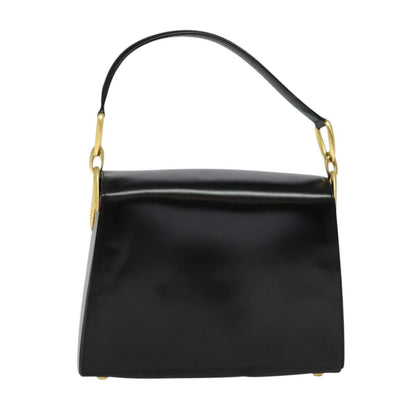 Celine Shoulder Bag Leather, BLACK, LEATHER, Shoulder bag