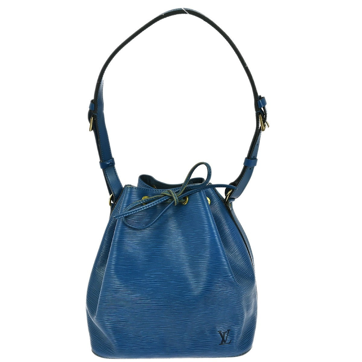 Louis Vuitton Petit Noe Handbag Epi Leather, BLUE, LEATHER, Shoulder bag