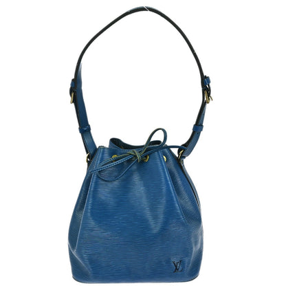 Louis Vuitton Petit Noe Handbag Epi Leather, BLUE, LEATHER, Shoulder bag